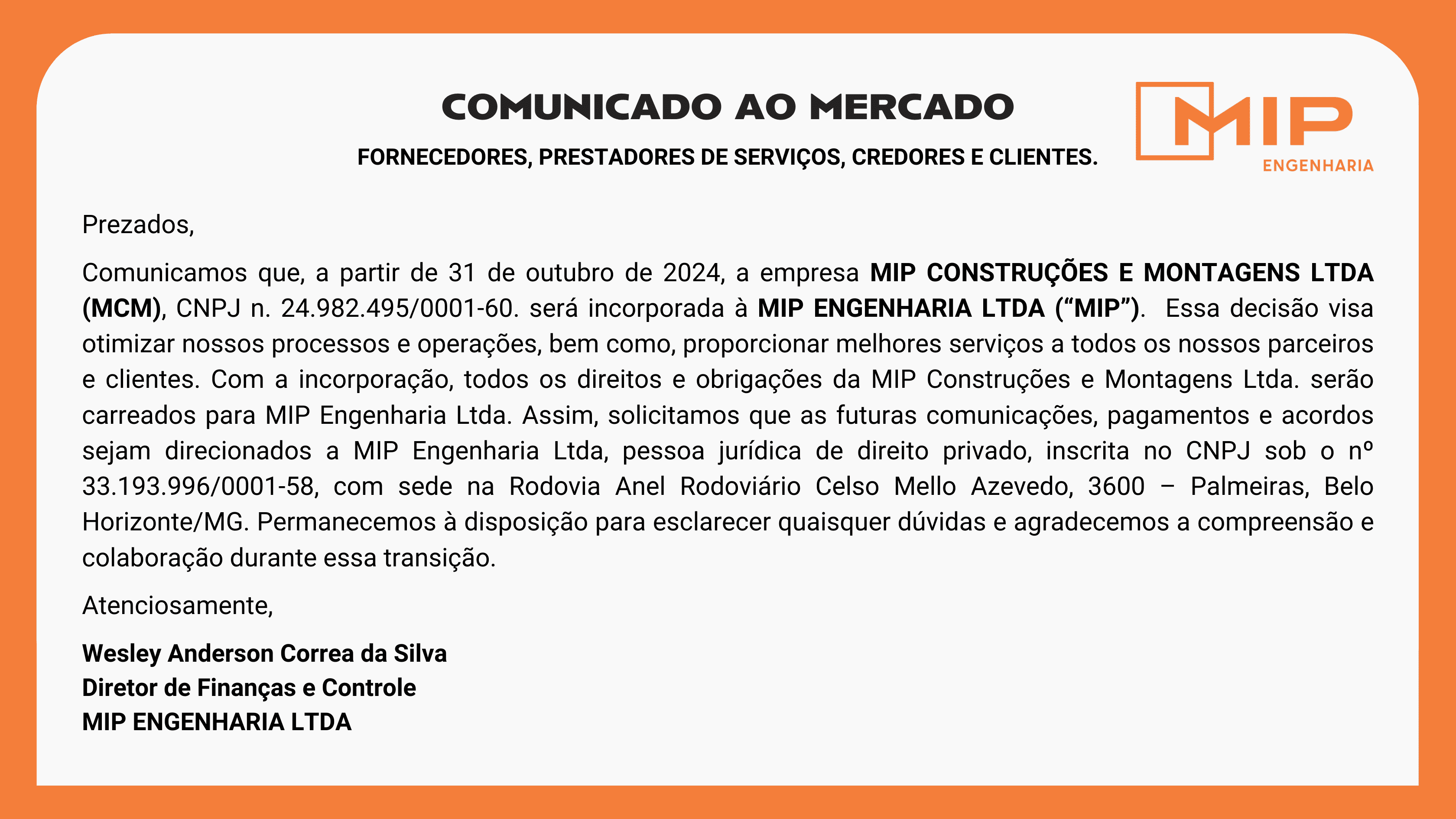 COMUNICADO AO MERCADO 2